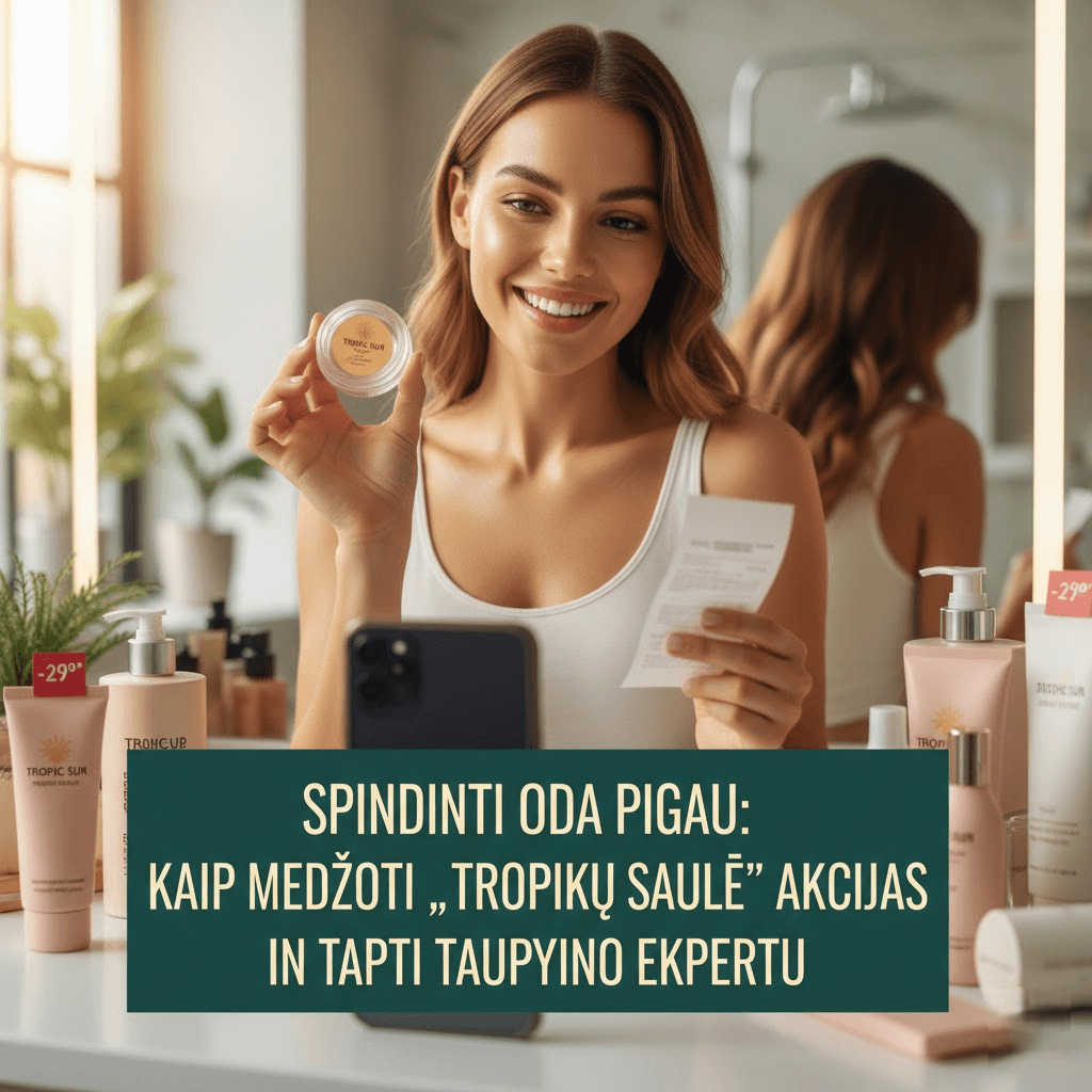 Spindinti Oda Pigiau: Kaip Medžioti „Tropikų Saulės“ Akcijas ir Tapti Taupymo Ekspertu Spindinti Oda Pigiau: Kaip Medžioti „Tropikų Saulės“ Akcijas ir Tapti Taupymo Ekspertu