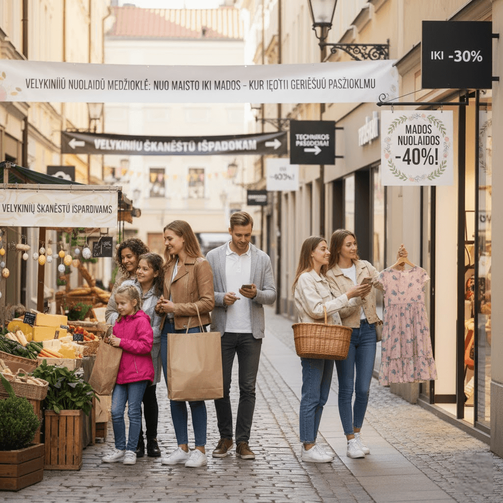 Velykinių Nuolaidų Medžioklė: Nuo Maisto Iki Mados – Kur Ieškoti Geriausių Pasiūlymų?