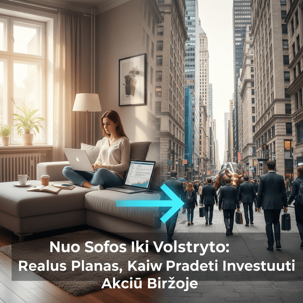 Nuo Sofos Iki Volstryto: Realus Planas, Kaip Pradėti Investuoti Akcijų Biržoje