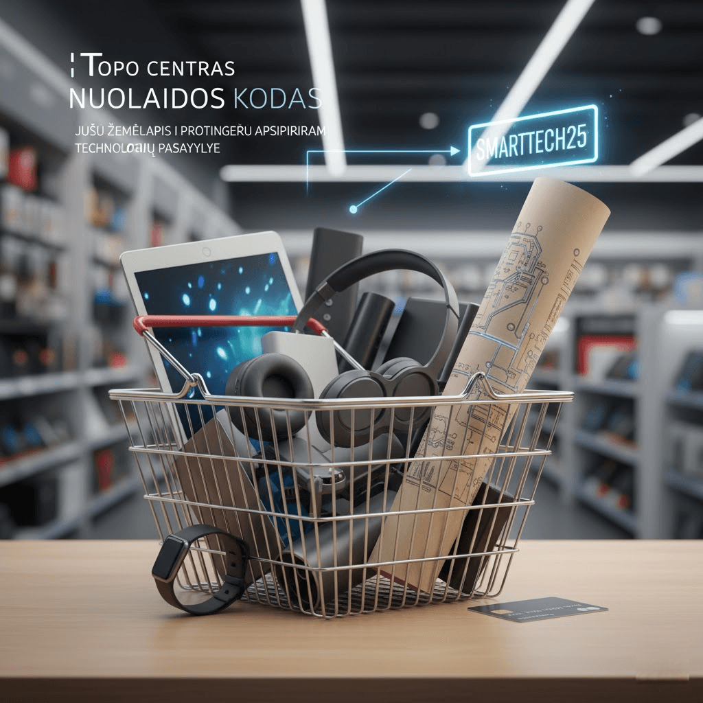 Topo Centras Nuolaidos Kodas: Jūsų Žemėlapis Į Protingesnį Apsipirkimą Technologijų Pasaulyje