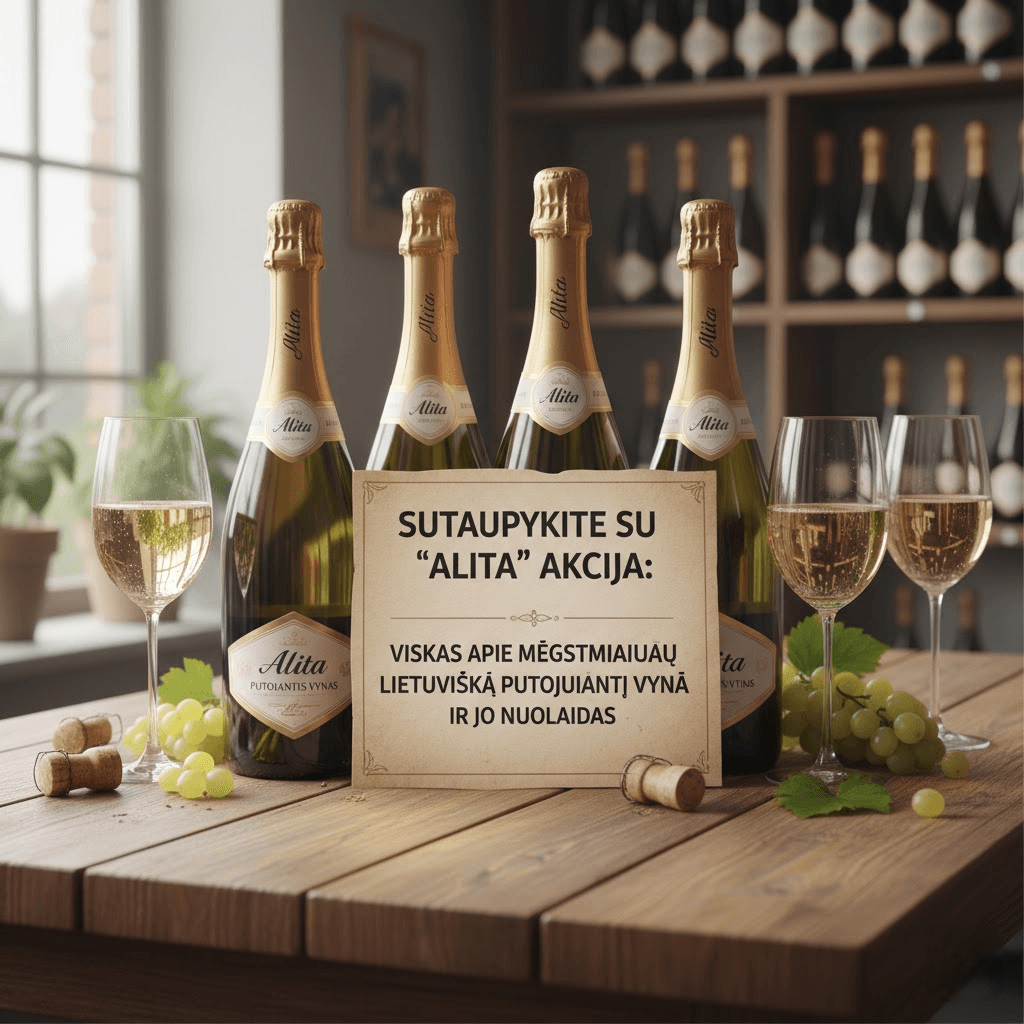 Sutaupykite su "Alita" Akcija: Viskas Apie Mėgstamiausią Lietuvišką Putojantį Vyną ir Jo Nuolaidas