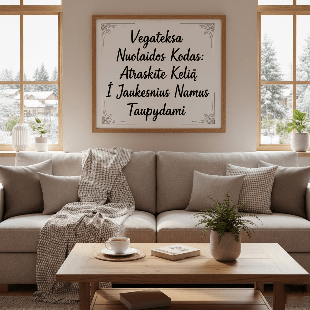 Vegateksa Nuolaidos Kodas: Atraskite Kelią Į Jaukesnius Namus Taupydami