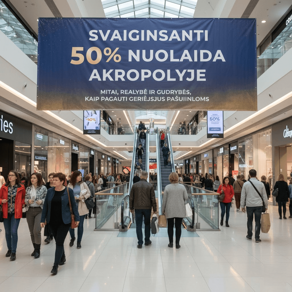 Svaiginanti 50% Nuolaida Akropolyje: Mitai, Realybė ir Gudrybės, Kaip Pagauti Geriausius Pasiūlymus