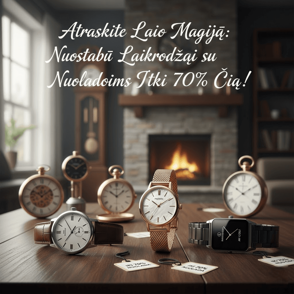 Atraskite Laiko Magiją: Nuostabūs Laikrodžiai su Nuolaidomis Iki 70% Jau Čia!
