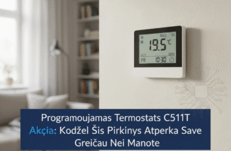 Programuojamas Termostatas C511T Akcija: Kodėl Šis Pirkinys Atperka Save Greičiau Nei Manote