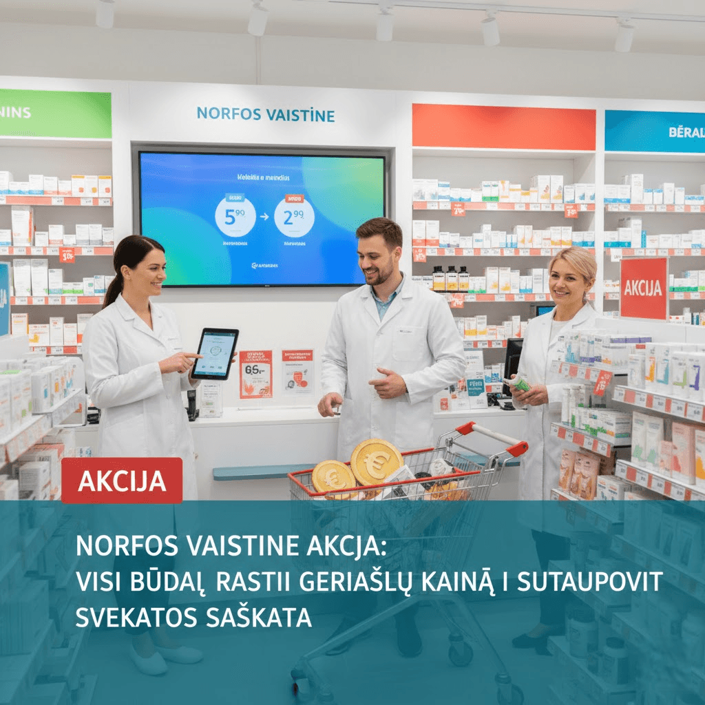 Norfos Vaistinė Akcija: Visi Būdai Rasti Geriausią Kainą ir Sutaupyti Sveikatos Sąskaita Norfos Vaistinė Akcija: Visi Būdai Rasti Geriausią Kainą ir Sutaupyti Sveikatos Sąskaita
