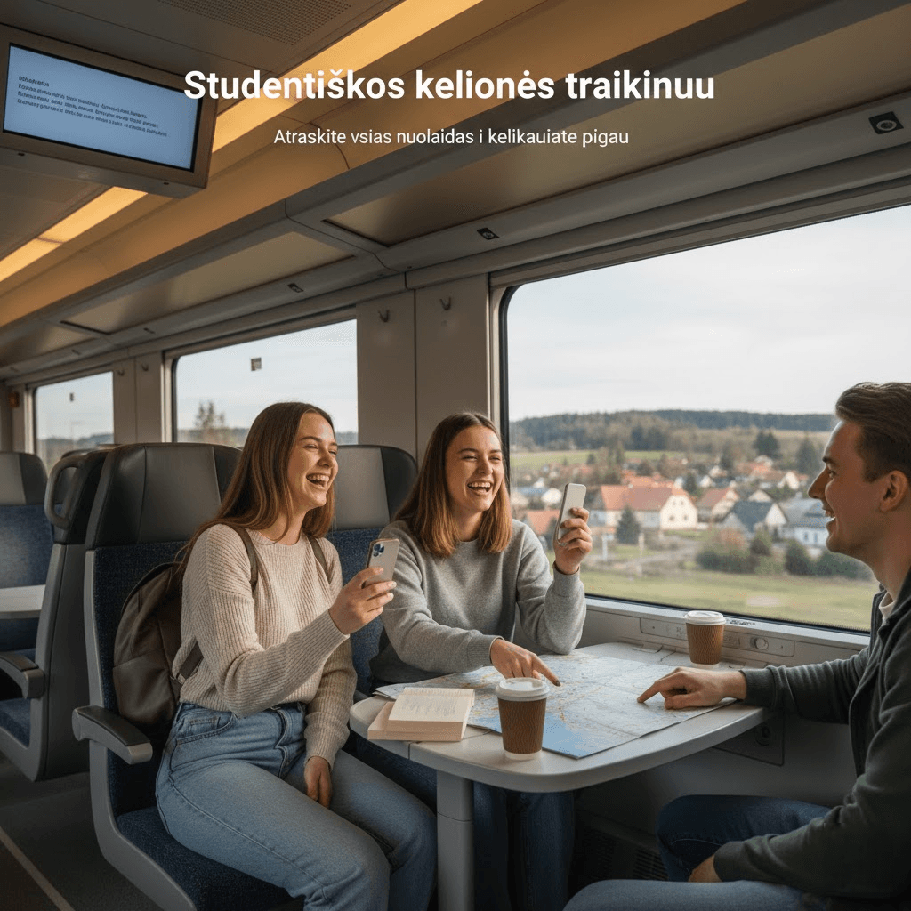 Studentiškos kelionės traukiniu: Atraskite visas nuolaidas ir keliaukite pigiau