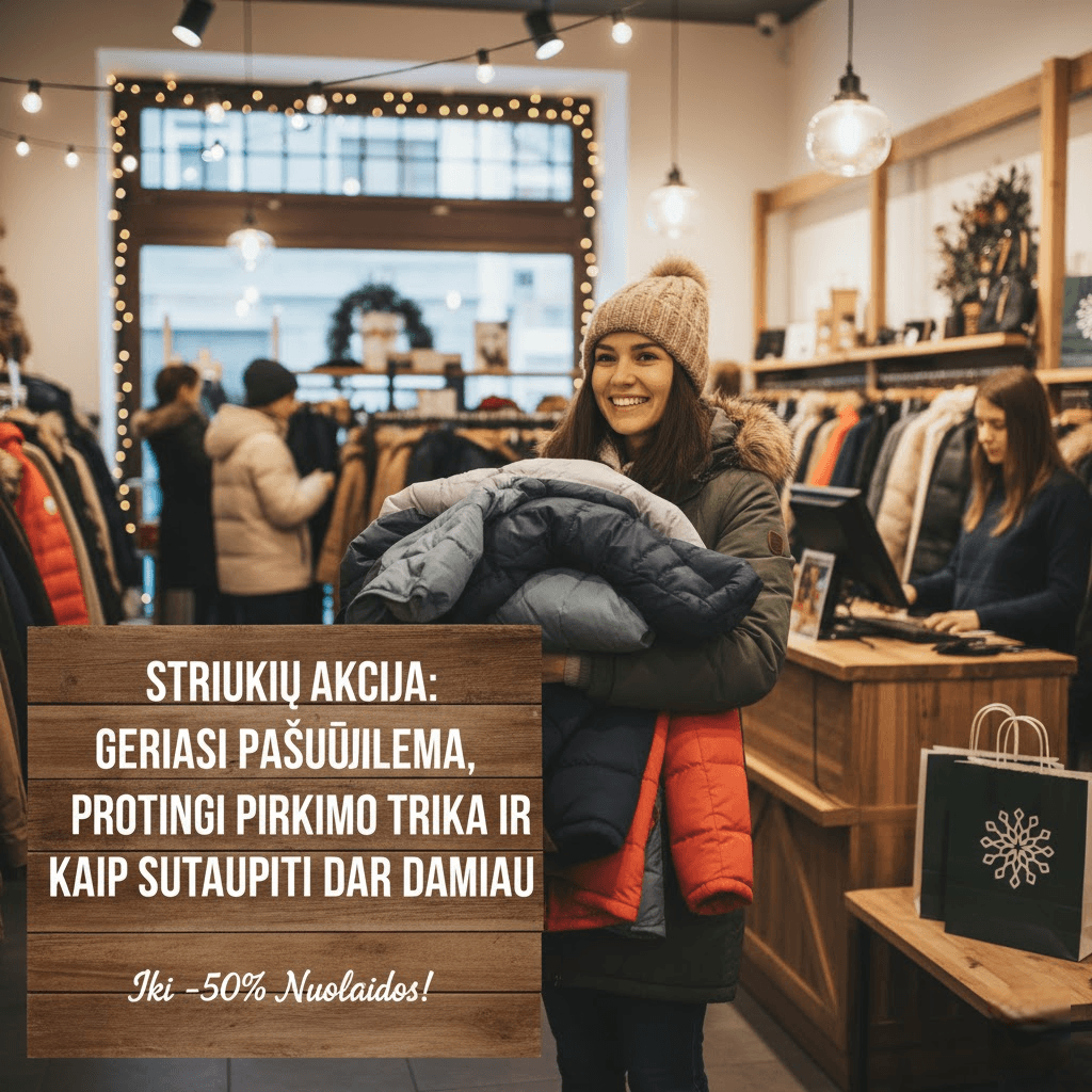 Striukių Akcija: Geriausi Pasiūlymai, Protingi Pirkimo Trikai ir Kaip Sutaupyti Dar Daugiau