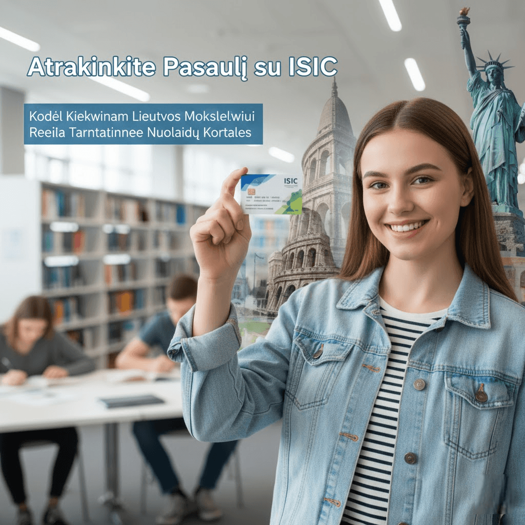 Atrakinkite Pasaulį su ISIC: Kodėl Kiekvienam Lietuvos Moksleiviui Reikia Tarptautinės Nuolaidų Kortelės Atrakinkite Pasaulį su ISIC: Kodėl Kiekvienam Lietuvos Moksleiviui Reikia Tarptautinės Nuolaidų Kortelės
