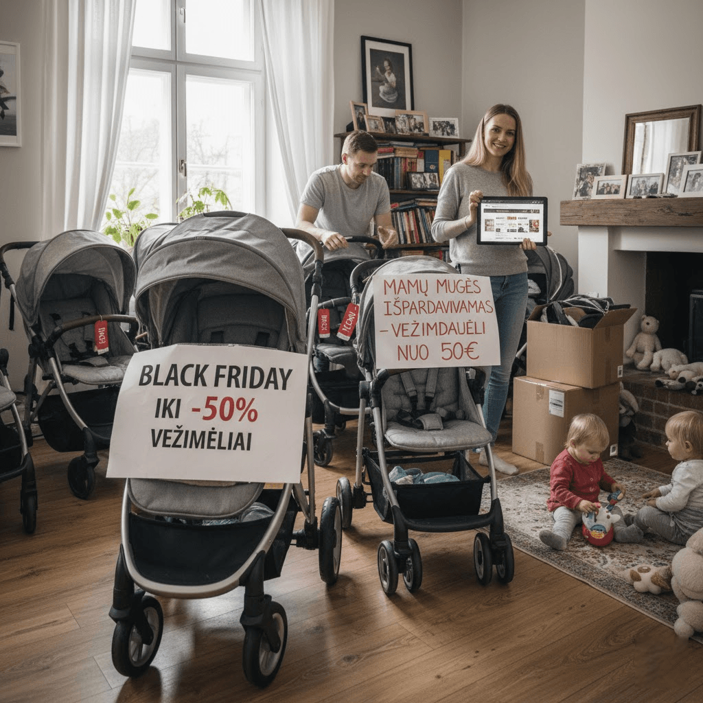 Nuo „Black Friday“ Iki „Mamų Mugės“: Kur Slapstosi Geriausios Vežimėlių Akcijos?