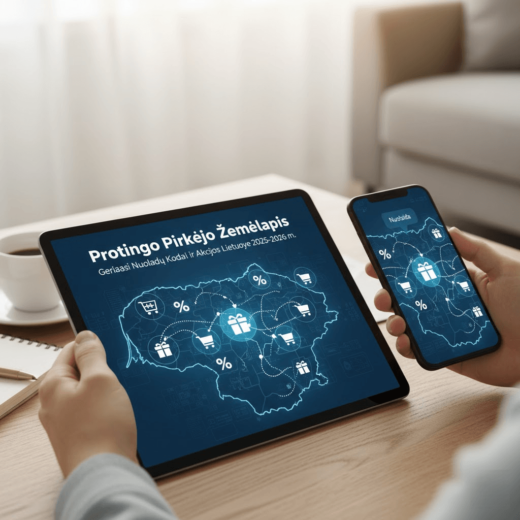 Protingo Pirkėjo Žemėlapis: Geriausi Nuolaidų Kodai ir Akcijos Lietuvoje 2025-2026 m.
