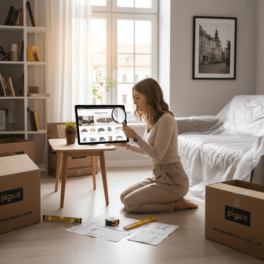 Protingas būdas atnaujinti namus: Pigu.lt pasiūlymai baldams po padidinamuoju stiklu