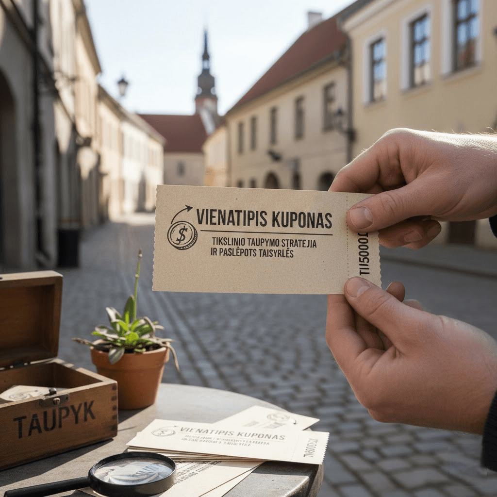 Vienatipis kuponas: Tikslinio taupymo strategija ir paslėptos taisyklės