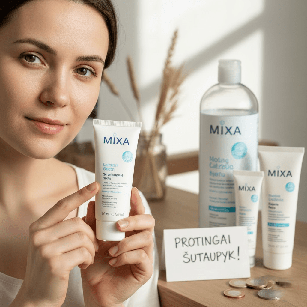 Mixa kosmetika: kaip protingai sutaupyti rūpinantis jautria oda?