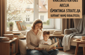 Vaikiškos knygos akcija: Išmintinga strategija kuriant namų biblioteką