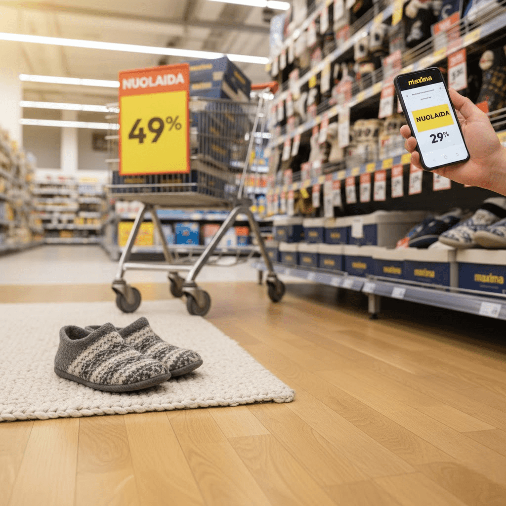 Jaukūs namai prasideda nuo kojų: strategija, kaip medžiojama geriausia tapkių nuolaida Maximoje