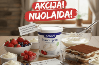 Mascarpone akcija: kodėl verta pasinaudoti nuolaidomis ir ką gardaus pagaminti?