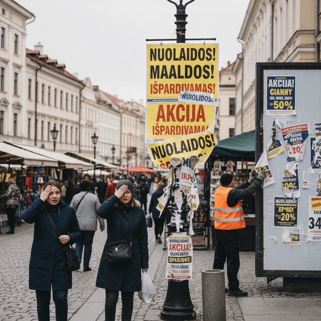 Nuolaidų triukšmas: Kodėl mažinti akcijų skaičių parduotuvėse ir viešojoje erdvėje tampa būtinybe?