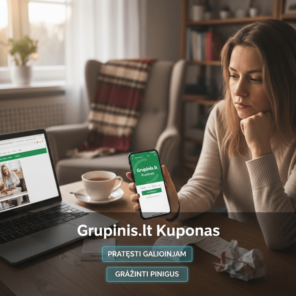 Nepanaudotas Grupinis.lt kuponas: galiojimo pratęsimas ir pinigų susigrąžinimo keliai