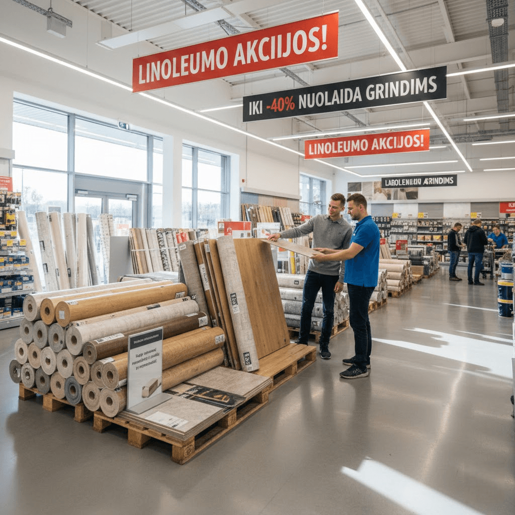 Linoleumo akcijos: Kaip sumaniai atnaujinti namų grindis ir nepermokėti