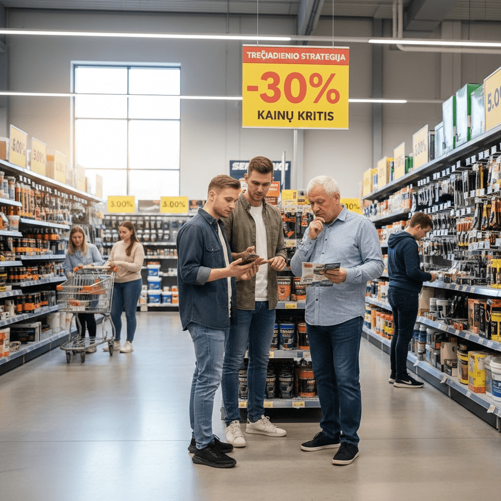 Trečiadienio strategija Senukuose: Kaip sumaniai pasinaudoti 30% kainų kryčiu