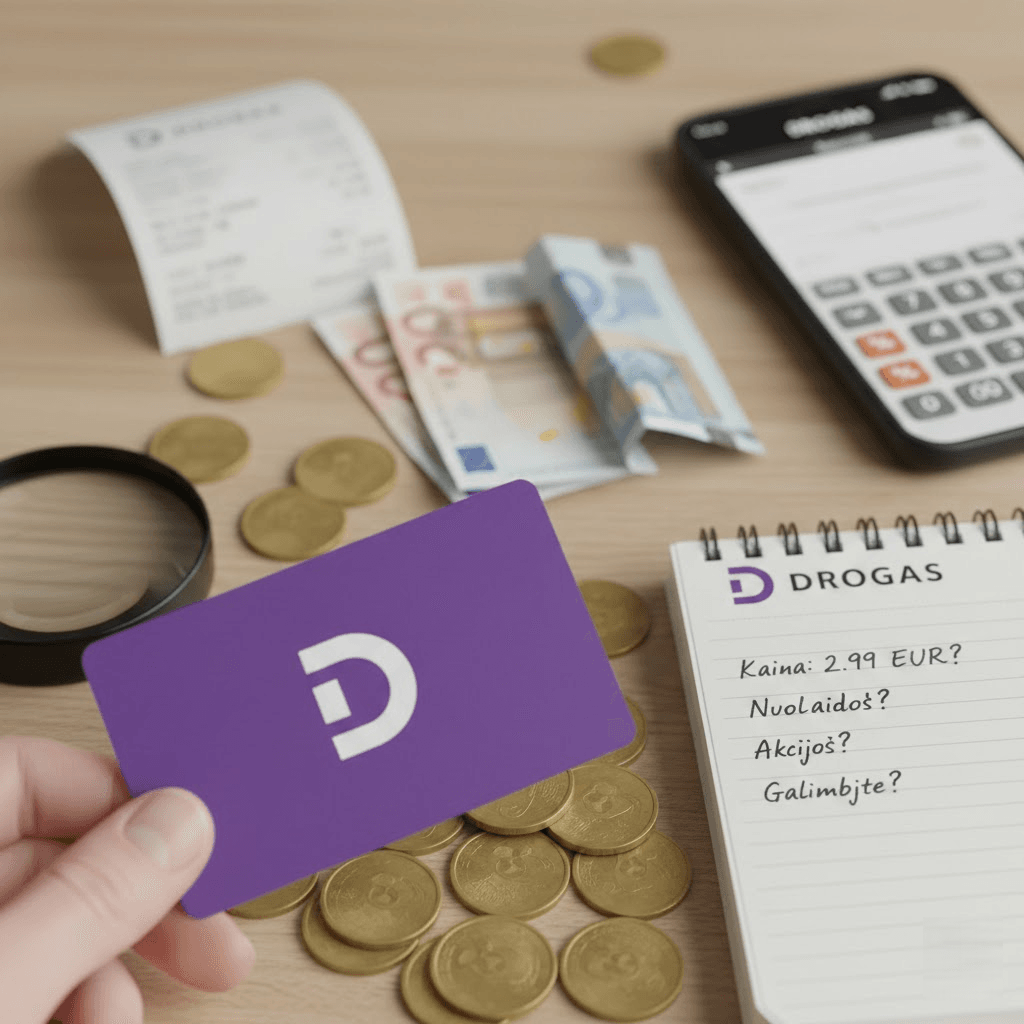Ar verta mokėti už „Drogas“ kortelę? Kaina, realios naudos ir paslėptos galimybės