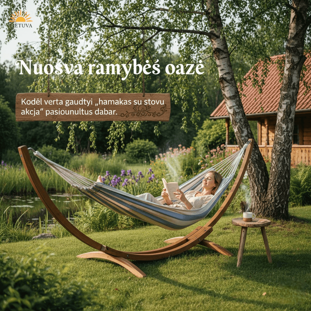 Nuosava ramybės oazė: Kodėl verta gaudyti „hamakas su stovu akcija“ pasiūlymus dabar