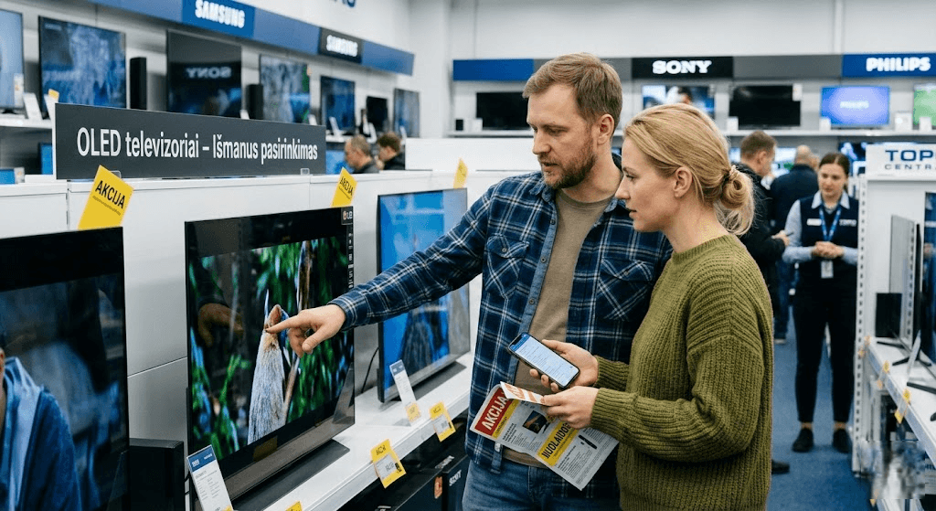 Kaip sumaniai pirkti televizorių su nuolaida: Išsamus gidas nuo OLED technologijų iki slapto sutaupymo Kaip sumaniai pirkti televizorių su nuolaida: Išsamus gidas nuo OLED technologijų iki slapto sutaupymo