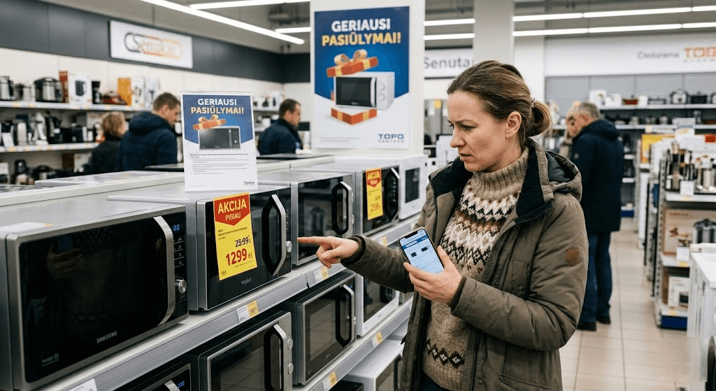 Mikrobangų krosnelių akcijos: Kaip nepasiklysti nuolaidų labirinte ir išsirinkti geriausią?