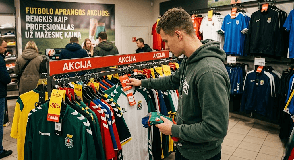 Futbolo aprangos akcijos: kaip rengtis kaip profesionalui už mažesnę kainą Futbolo aprangos akcijos: kaip rengtis kaip profesionalui už mažesnę kainą