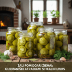 Žali pomidorai žiemai: gurmaniški atradimai stiklainiuose