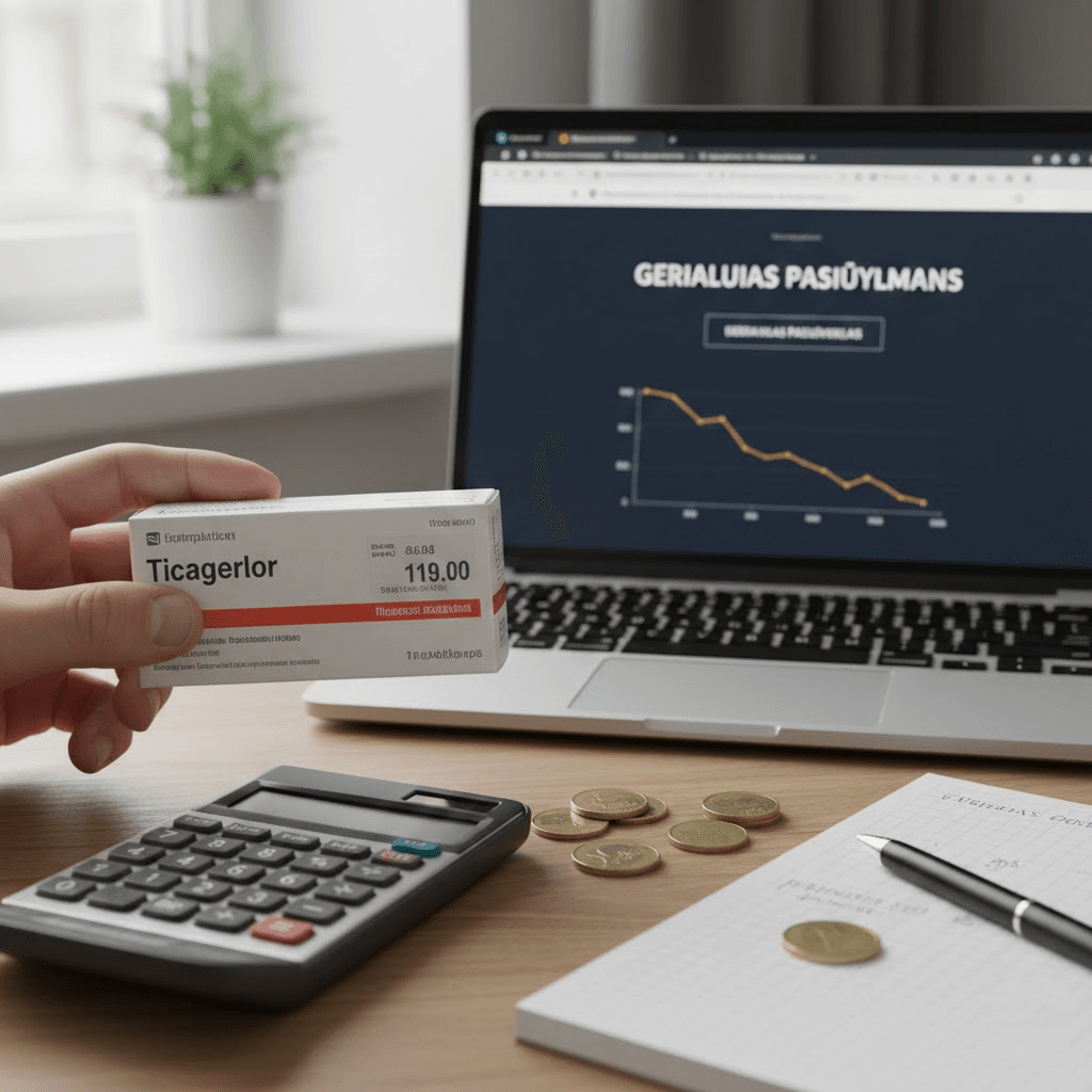 Ticagrelor kaina ir taupymo strategijos: kaip sumažinti priemoką ir rasti geriausią pasiūlymą