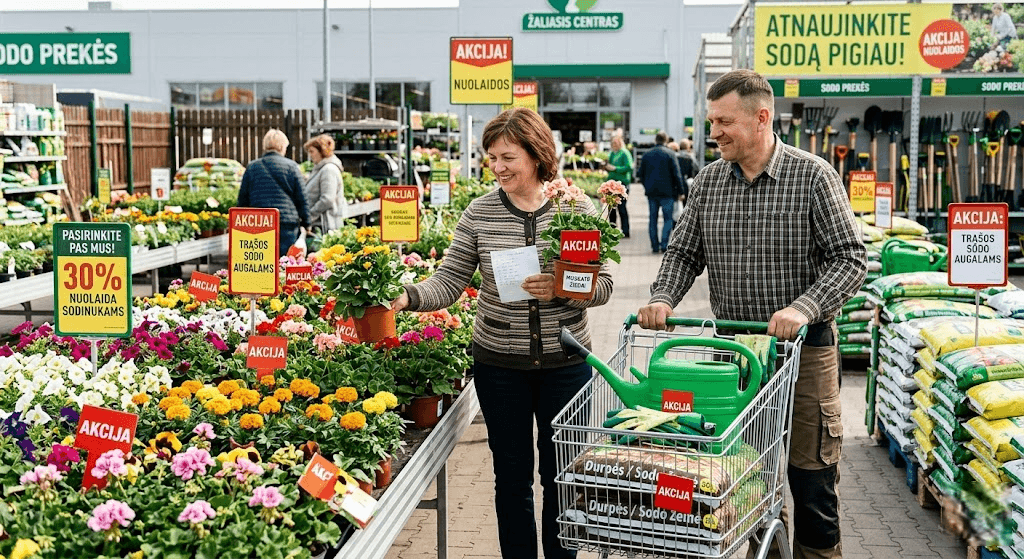 Sodo prekių akcijos: kaip sumaniai atsinaujinti neviršijant biudžeto?