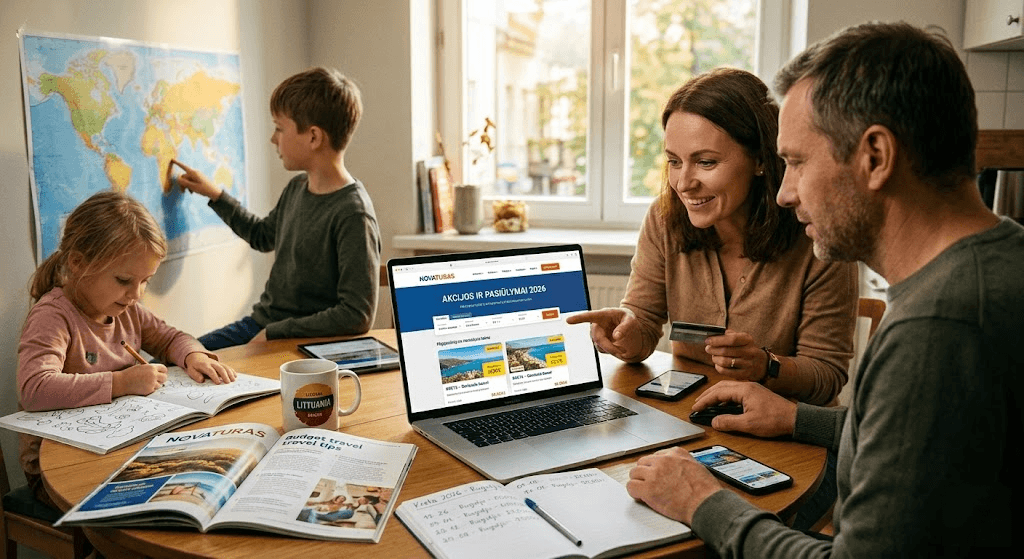 Novaturas nuolaida: praktinis gidas, kaip 2026 metais už keliones mokėti mažiau