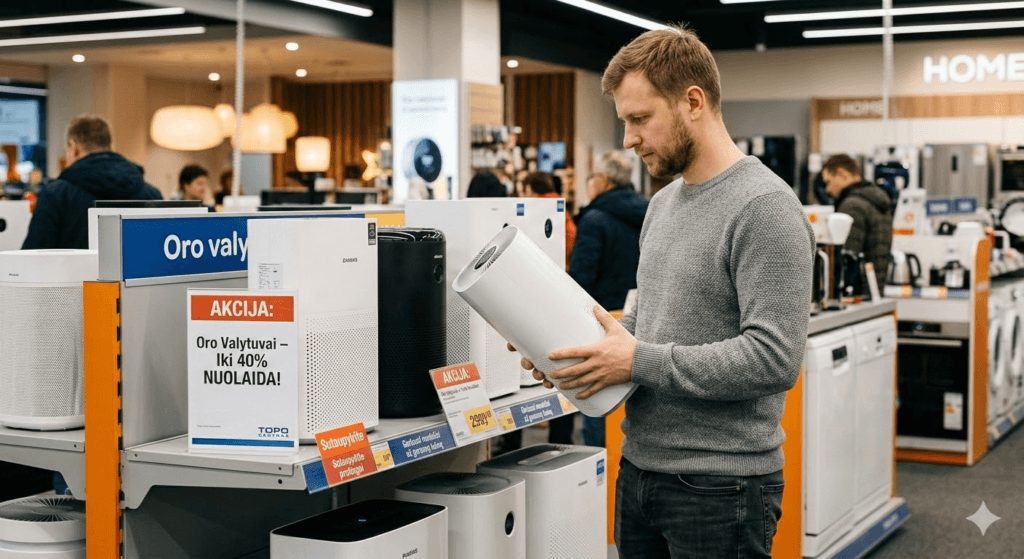 Oro valytuvų nuolaidos: Kaip išsirinkti geriausią įrenginį nepermokant?