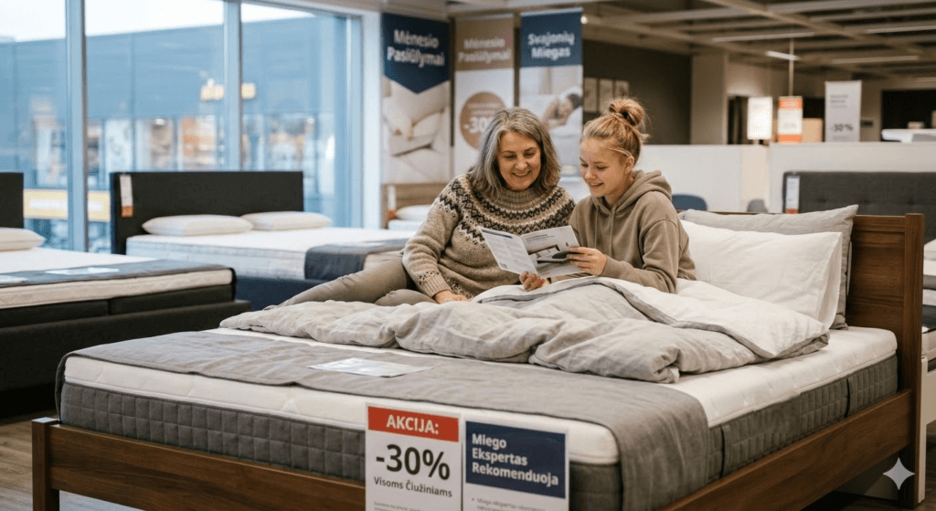 Svajonių poilsis už mažesnę kainą: viskas, ką reikia žinoti apie nuolaidas čiužiniams