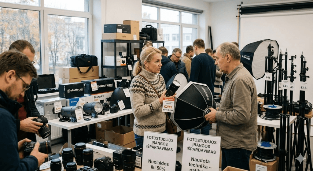 Fotostudijos įrangos išpardavimas: Kaip protingai investuoti į techniką ir sutaupyti šimtus eurų?