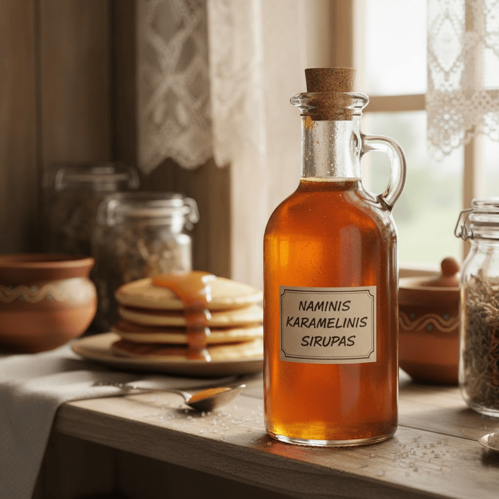 Naminis karamelinis sirupas: auksinė paslaptis jūsų virtuvės lentynoje