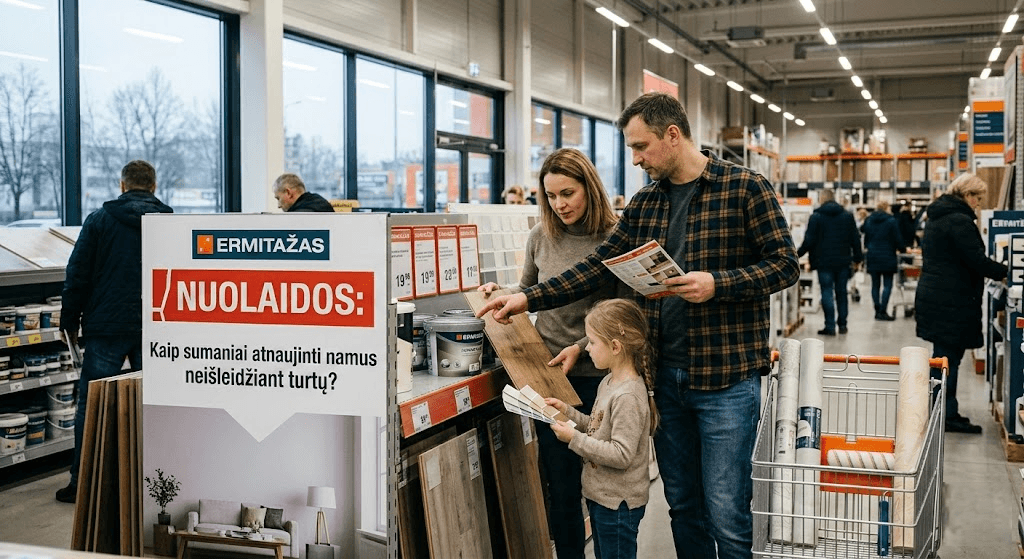 Ermitažas nuolaidos: Kaip sumaniai atnaujinti namus neišleidžiant turtų? Ermitažas nuolaidos: Kaip sumaniai atnaujinti namus neišleidžiant turtų?