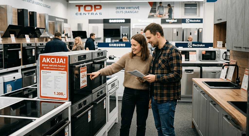 Virtuvės įrangos nuolaidos: kaip gudriai sutaupyti tūkstančius įrengiant namų širdį?