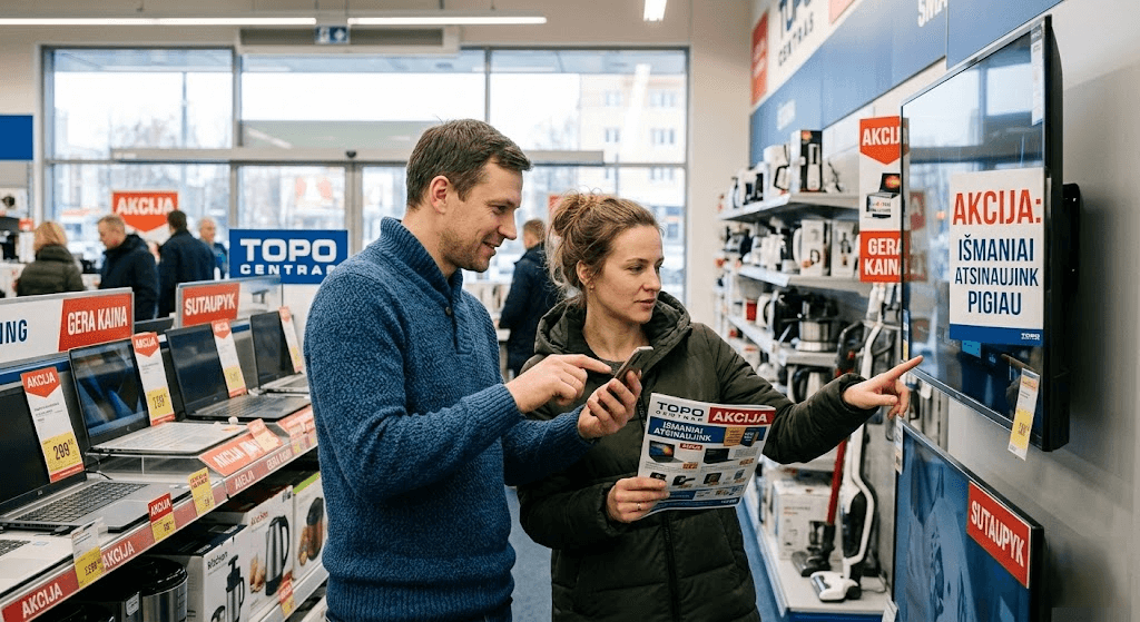 Topo Centras akcija: išsamus gidas, kaip išmaniai atsinaujinti namus ir elektroniką pigiau
