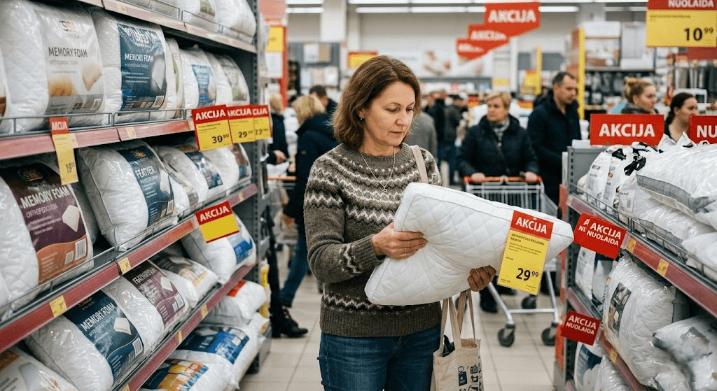 Pagalvių akcijos: kaip nepasiklysti nuolaidų jūroje ir išsirinkti tobulą palydovą miegui? Pagalvių akcijos: kaip nepasiklysti nuolaidų jūroje ir išsirinkti tobulą palydovą miegui?