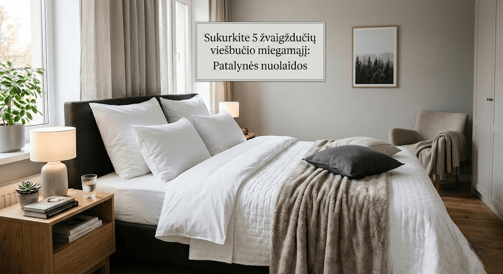 Patalynės nuolaidos: kaip už mažą kainą susikurti 5 žvaigždučių viešbučio miegamąjį?