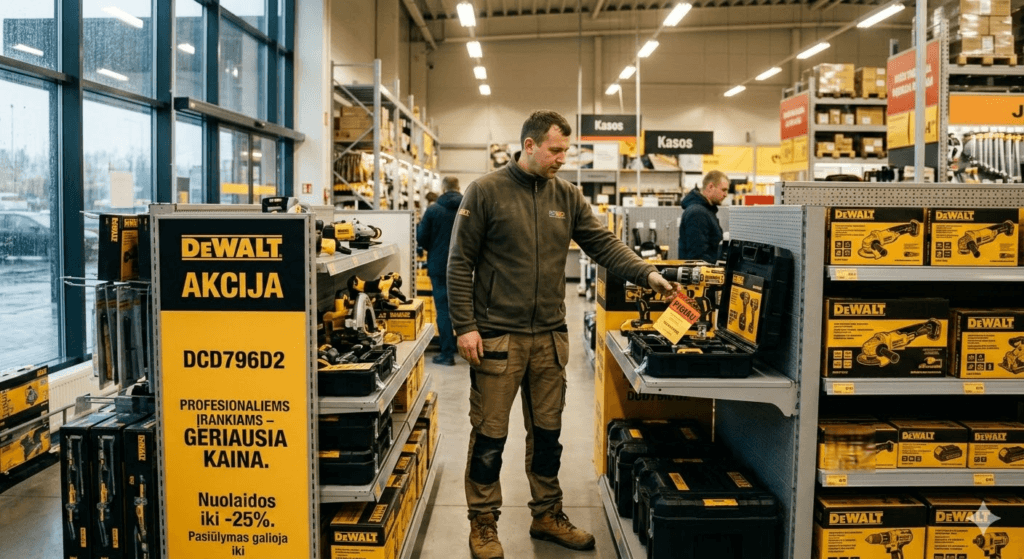 DeWalt nuolaida: Kaip įsigyti profesionalius įrankius už geriausią kainą?