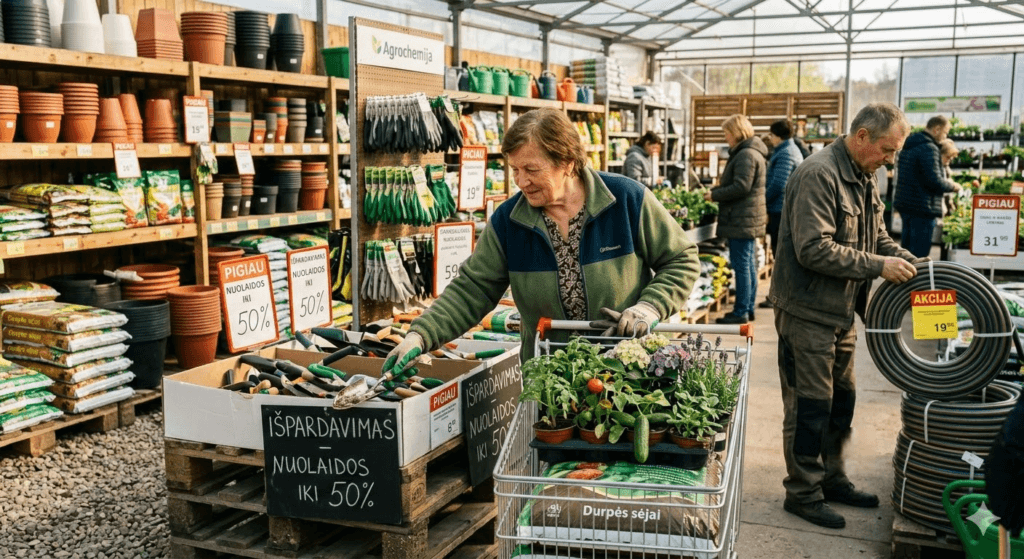 Sodo ir daržo prekių išpardavimas: Kaip protingai atnaujinti ūkį ir sutaupyti šimtus eurų?