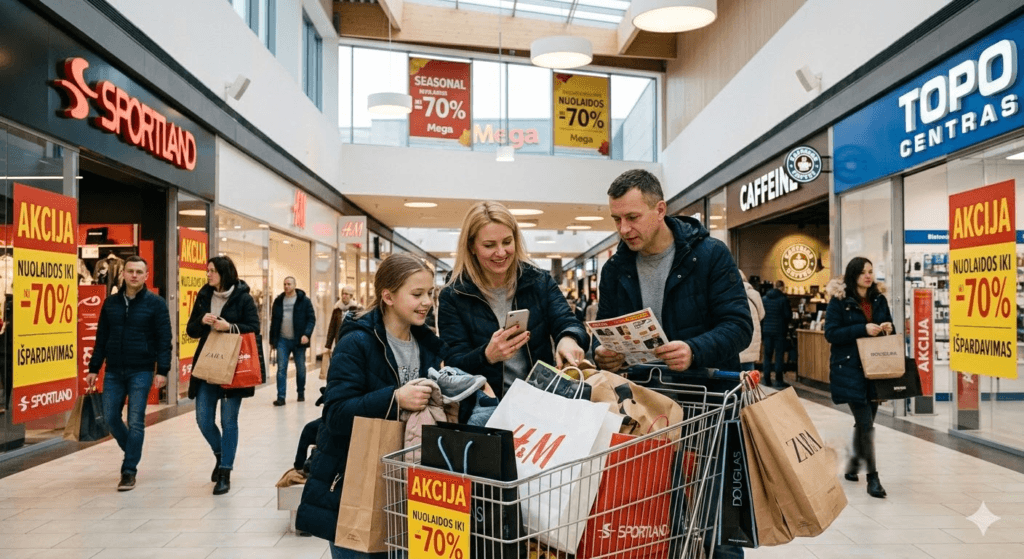 Mega Kaunas akcijos: Kaip sumaniai išnaudoti didžiausio prekybos centro nuolaidas ir sutaupyti šimtus eurų?