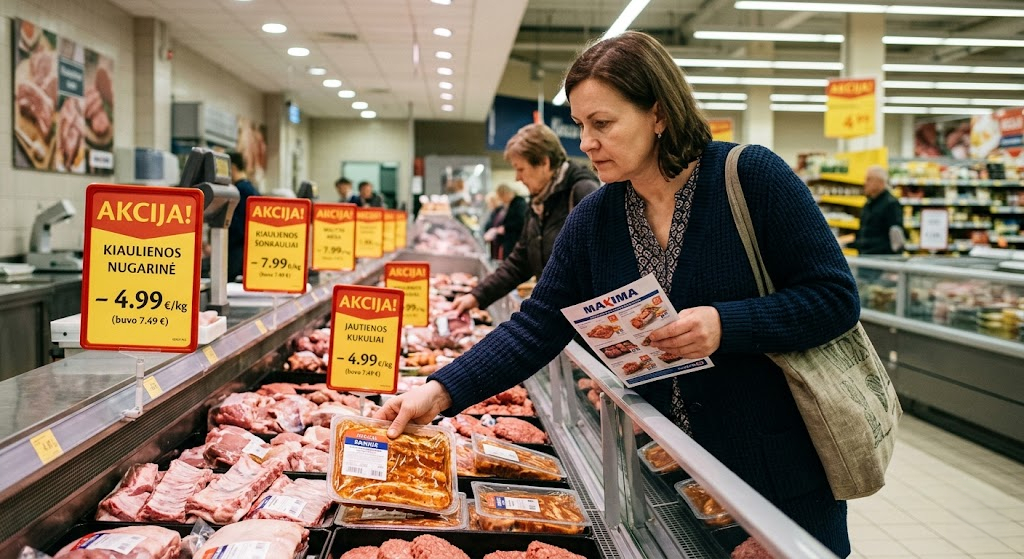 Mėsos akcijos prekybos centruose: protingo pirkėjo strategijos, kokybė ir taupymas Mėsos akcijos prekybos centruose: protingo pirkėjo strategijos, kokybė ir taupymas