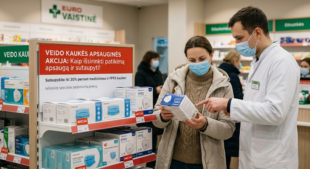 Veido kaukės apsauginės akcija: Kaip išsirinkti patikimą apsaugą ir sutaupyti