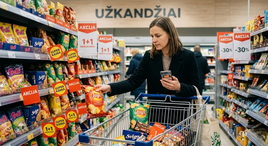 Sumanių pirkėjų strategijos: Kaip maksimaliai išnaudoti užkandžių akcijas ir sutaupyti Sumanių pirkėjų strategijos: Kaip maksimaliai išnaudoti užkandžių akcijas ir sutaupyti