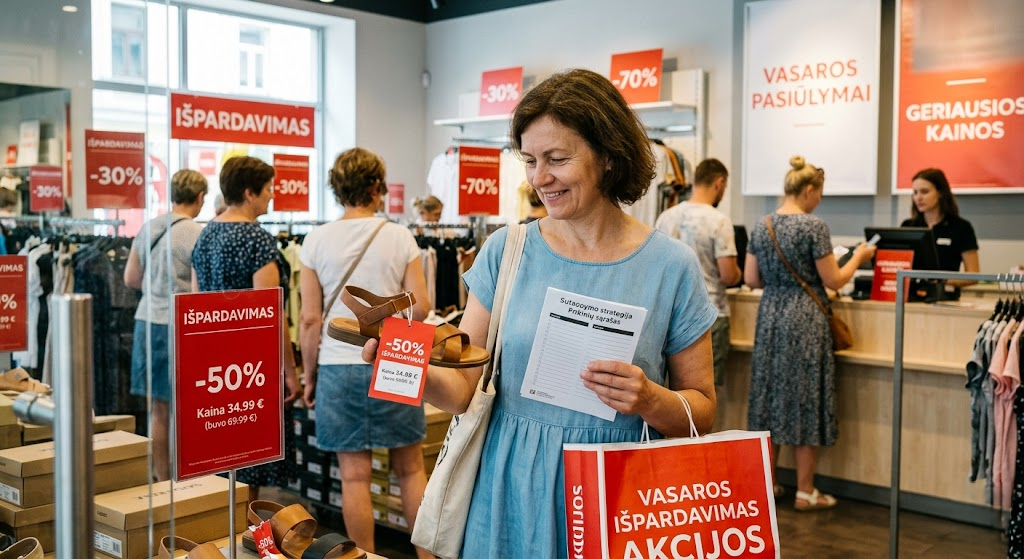 Vasaros išpardavimai: Strategija, kaip sutaupyti ir įsigyti vertingų daiktų